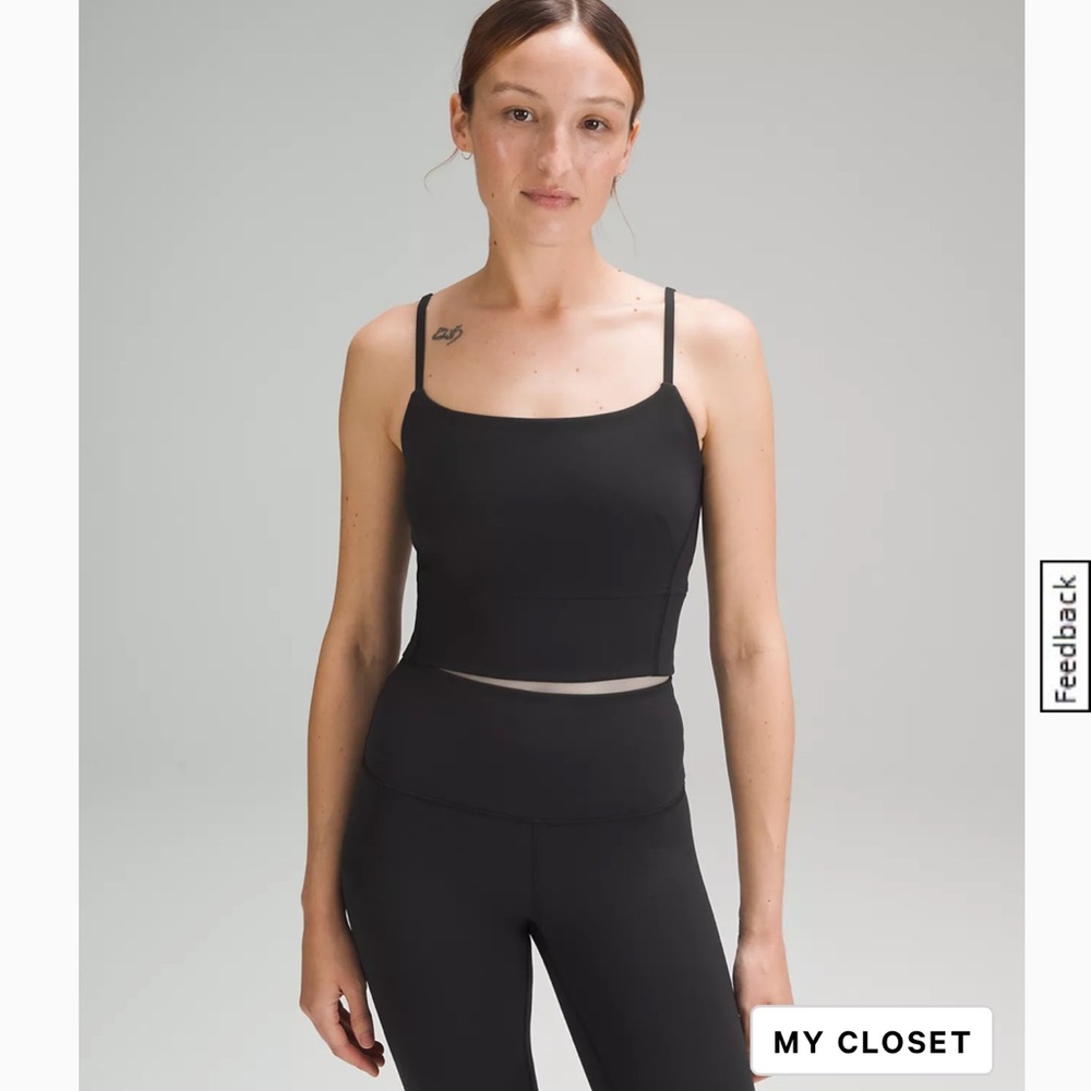 Lululemon Wunder Train Strappy Tank Top in Black